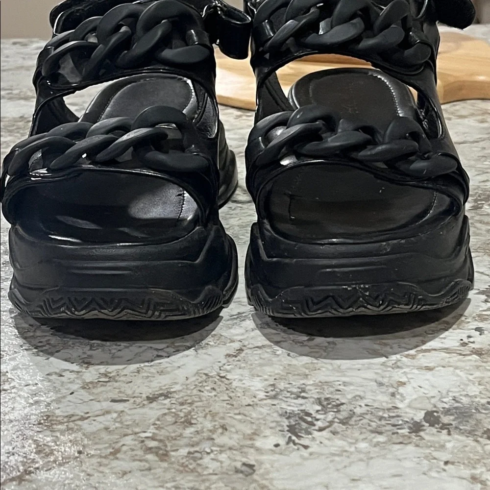 AZALEA WANG SKYLER PLATFORM SANDALS SIZE 10 - Picture 5 of 17